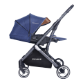 Hochwertiger PU-Leder Kinderwagen Baby Doppel Eierschale Hochlandschaft Klapp Kinderwagen Leichter Luxus Kinderwagen